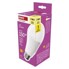 Žárovka LED EMOS Classic, E27, 20W, teplá bílá 

 obrázek produktu 3 z 3