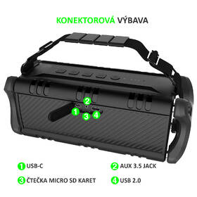 Přenosný reproduktor Evolveo POWER 6 černý

 obrázek produktu 9 z 15