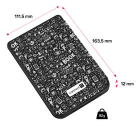 Pouzdro pro čtečku e-knih Connect IT Doodle pro PocketBook 616/627/632 černé/bílé

 obrázek produktu 5 z 6
