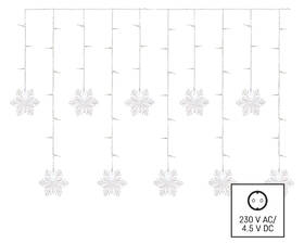 Vánoční osvětlení EMOS 60 LED závěs – vločky, 135 × 50 cm, vnitřní, studená bílá 

 obrázek produktu 1 z 8