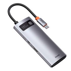 USB Hub Baseus Metal Gleam Series 5v1 HUB USB-C (USB-C PD 100W, 3x USB 3.0, HDMI) šedý

 obrázek produktu 2 z 10