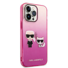 Kryt na mobil Karl Lagerfeld Gradient Karl and Choupette na Apple iPhone 14 Pro Max růžový

 obrázek produktu 2 z 4