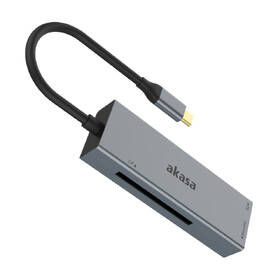 Čtečka paměťových karet AKASA 3-in-1 (CF, SD, microSD), USB 3.2 Type-C 

 obrázek produktu 3 z 4
