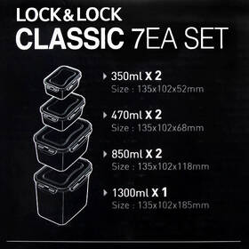 Sada potravinových dóz Lock&lock HPL809BS 7 ks plast

 obrázek produktu 2 z 3