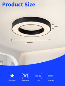 Stropní svítidlo IMMAX NEO PASTEL SLIM SMART 60 x 7cm 53W Zigbee 3.0, TUYA černé

 obrázek produktu 3 z 10