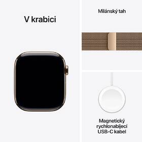 Chytré hodinky Apple GPS + Cellular 46mm zlatý titan - zlatý milánský tah - M/L 

 obrázek produktu 7 z 7