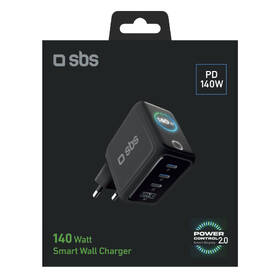 Nabíječka do sítě SBS Smart GaN 3x USB-C/USB-A, PD, 140 W černá

 obrázek produktu 8 z 8