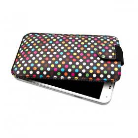 Pouzdro na mobil flipové FIXED Soft Slim Elements 5XL+ (vhodné pro 5,2" - 5,7") - rainbow dots 

 obrázek produktu 2 z 2