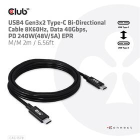 Kabel Club3D USB-C 240W, 2m černý

 obrázek produktu 2 z 3