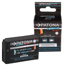 Baterie PATONA Platinum LP-E17 1000 mAh Li-Ion (Canon) černá

 obrázek produktu 3 z 4