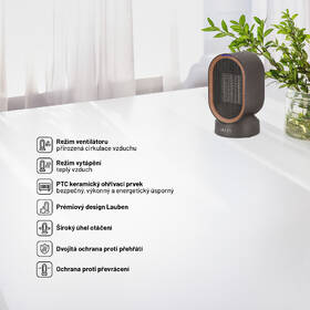 Teplovzdušný ventilátor Lauben Desk Fan&Heater 2in1 600BB černý

 obrázek produktu 9 z 11