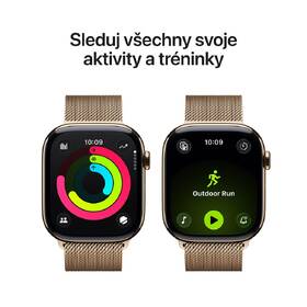 Chytré hodinky Apple GPS + Cellular 46mm zlatý titan - zlatý milánský tah - S/M 

 obrázek produktu 3 z 7