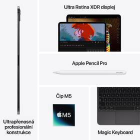 Dotykový tablet Apple iPad Pro 13" M5 Wi‑Fi 1 TB sklo s nanotexturou - stříbrný 

 obrázek produktu 7 z 8