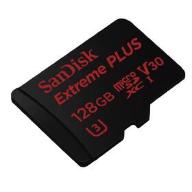 Paměťová karta SanDisk 128GB UHS-I U3 V30 (95R/90W) + adapter černá barva
