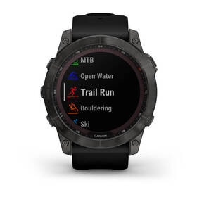 Chytré hodinky Garmin fenix 7X Sapphire Solar - Titan Carbon Gray/Black Silicone Band 

 obrázek produktu 4 z 10