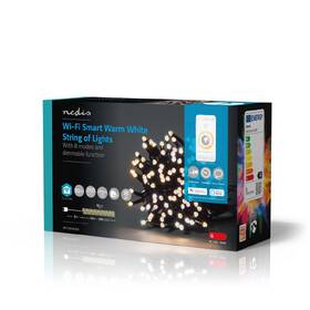 Vánoční osvětlení Nedis SmartLife LED, Wi-Fi, Teplá bílá, 200 LED, 20 m, Android / IOS 

 obrázek produktu 7 z 7