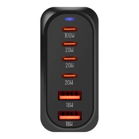 Nabíječka do sítě Obal:Me Terminal GaN 4xUSB-C/2xUSB-A, 100W černá

 obrázek produktu 1 z 6