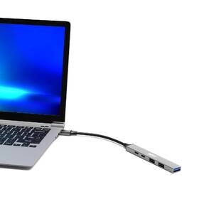 USB Hub PORT CONNECT USB-C, 4× USB + 1× USB-C 100W PD stříbrný

 obrázek produktu 6 z 7
