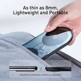 Bezdrátová nabíječka Baseus Simple 2in1, max 18W - transparent 

 obrázek produktu 5 z 7