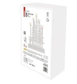 LED dekorace EMOS 5 LED les s hvězdami dřevěný, 35,5 cm, 2x AA, vnitřní, teplá bílá 

 obrázek produktu 5 z 5