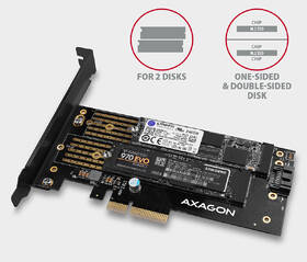 Řadič Axagon PCEM2-D - M.2 NVMe M-key + SATA B-key slot 

 obrázek produktu 4 z 6