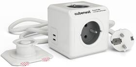Kabel prodlužovací Cubenest PowerCube Extended USB PD 35W, 2x USB-C, 4x zásuvka, 1,5m šedý/bílý

 obrázek produktu 2 z 3
