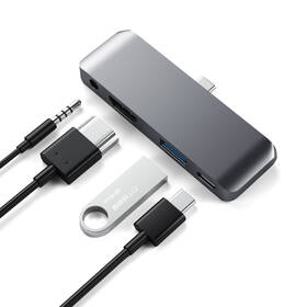 USB Hub Satechi USB-C Mobile Pro Hub (HDMI 4K,1x Jack 3,5mm,1x USB 3.0,1x USB-C) šedý

 obrázek produktu 7 z 8