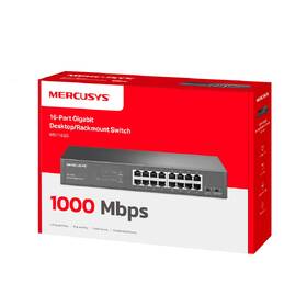 Switch Mercusys MS116GS, 16 port, Gigabit černý

 obrázek produktu 7 z 13