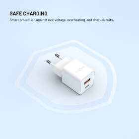 Nabíječka do sítě FIXED GaN Mini s USB-C, USB, 30W bílý

 obrázek produktu 5 z 8