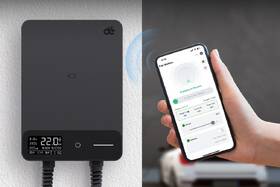 Nástěnná nabíjecí stanice dé pro elektromobily 22kW  s 7,5m kabelem, verze s CZ aplikací černá

 obrázek produktu 2 z 7