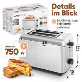 Topinkovač Clatronic TA 3822 nerez

 obrázek produktu 7 z 12