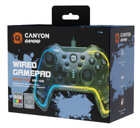 Gamepad Canyon GP-2 RGB 4v1 (Nintendo Switch, Android TV, PC, PS3) průhledný

 obrázek produktu 4 z 4
