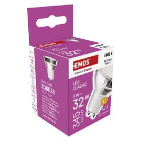 Žárovka LED EMOS bodová, 3W, 345lm, GU10, neutrální bílá 

 obrázek produktu 6 z 13