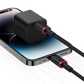 Kabel Baseus Dura USB-C/Lightning, 20W, 1m černý/červený

 obrázek produktu 7 z 16