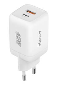 Nabíječka do sítě Aligator Power Delivery 45W, 1×USB-A + 1×USB-C bílá

 obrázek produktu 1 z 4