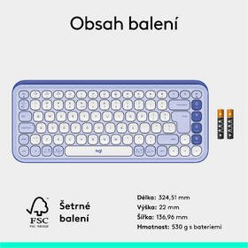Klávesnice Logitech POP ICON, US layout fialová

 obrázek produktu 10 z 10