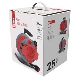 Kabel prodlužovací na bubnu EMOS 1x zásuvka, 25m červený

 obrázek produktu 7 z 7