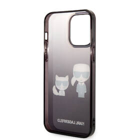 Kryt na mobil Karl Lagerfeld Gradient Karl and Choupette na Apple iPhone 14 Pro Max černý

 obrázek produktu 3 z 4