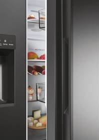 Americká lednice Haier HSW59F18EIPT černá barva
