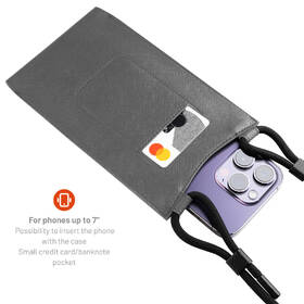 Taštička přes rameno FIXED Verona, pro mobil do 7" šedá barva
