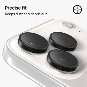 Ochranné sklo čočky fotoaparátu ZAGG InvisibleShield Premium GL (CameraRings) na Apple iPhone 17 Pro/17 Pro Max/16 Pro/16 Pro Max/15 Pro/15 Pro Max černé

 obrázek produktu 6 z 11