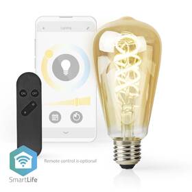 Chytrá žárovka Nedis SmartLife ST64, Wi-Fi, E27, 360 lm, 4.9 W, Teplá - studená bílá 

 obrázek produktu 3 z 5