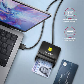 Čtečka eObčanek Axagon USB-A FlatReader, 1,3m černá

 obrázek produktu 1 z 3