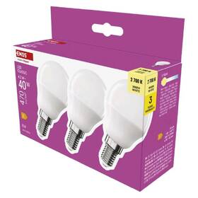 Žárovka LED EMOS Classic mini globe, 4,2W, 470lm, E14, teplá bílá (3 ks) 

 obrázek produktu 2 z 3