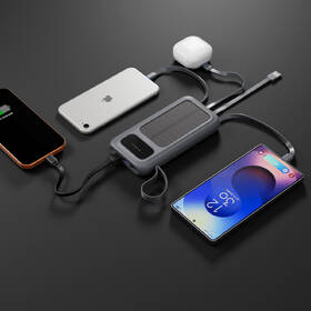 Powerbanka Spello by Epico ForcePack 5in1 10000mAh solární, s integorvanými kabely SP15 šedá

 obrázek produktu 4 z 5