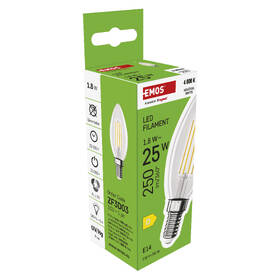 Žárovka LED EMOS Filament svíčka, 1,8 W, E14, neutrální bílá 

 obrázek produktu 7 z 7