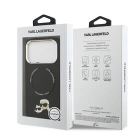Kryt na mobil Karl Lagerfeld PU Karl and Choupette Heads Pins MagSafe na Apple iPhone 17 Pro Max černý

 obrázek produktu 7 z 7