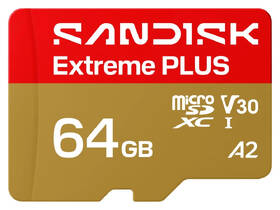Paměťová karta SANDISK 64GB UHS-I (200R/90W) + SD apaptér 

 obrázek produktu 1 z 5