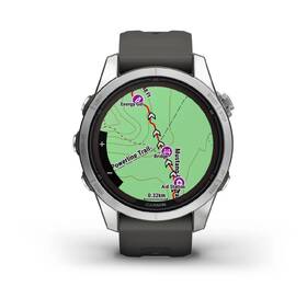 Chytré hodinky Garmin fenix 7S Pro Glass Solar - Silver / Black Silicone Band 

 obrázek produktu 4 z 9
