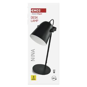 Stolní LED lampička EMOS Nina, max. 25 W, žárovka E27, IP20 černá

 obrázek produktu 5 z 8